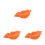 3Pcs Orange Ceramic Soap Saver Plate Leaf Shape with Spout for Shower 3