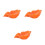 3Pcs Orange Ceramic Soap Saver Plate Leaf Shape with Spout for Shower 4
