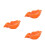 3Pcs Orange Ceramic Soap Saver Plate Leaf Shape with Spout for Shower 6