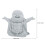 2Pcs Durable Sandstone Buddha Figurine for Aquarium and Tabletop Decor 2