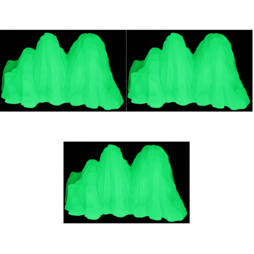 3Pcs Compact Fluorescent Rockery Fish Tank Decor Household Accessory 1