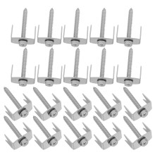 50Sets Fixiernägel Silber 4-Krallen Für Drahtzaun Und Garten