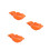 3Pcs Orange Ceramic Soap Saver Plate Leaf Shape with Spout for Shower 1