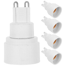 5Pcs Heat Resistant G9 to E14 Socket Base Converter White Lamp Adapter