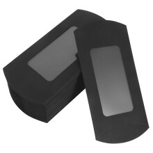 40Pièces Boîte Noire En Papier Kraft Ouverture Pour