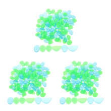 300Pcs Smooth Glow Rocks for Fish Tank and Outdoor Garden