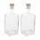 2Pcs Empty Glass Bottles with Sealing Lid for Whiskey and Brandy 1