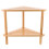 Bamboo Corner Shower Stool Space-Saving Wood Bench with Storage 1