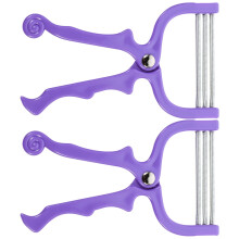 2Pcs Reusable Purple Facial Spring Epilator Handheld Hair Removal Tool