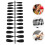 72Pcs Fancy Black False Nails Durable ABS Material Long Fake Nails 9