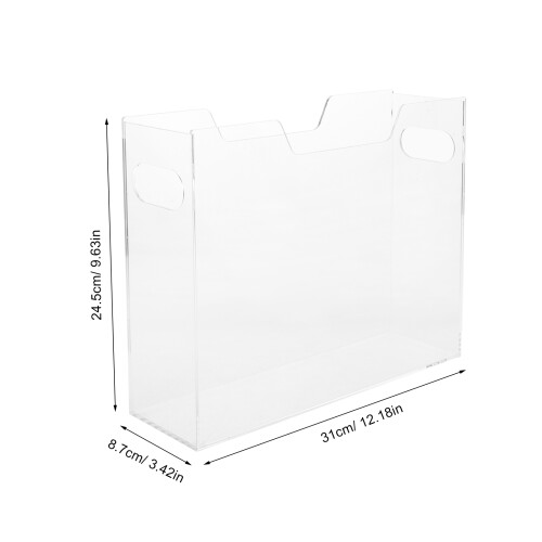 Portable Acrylic File Folder Organizer Box for Desk Home Use 1