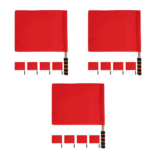 15Pièces Drapeaux Arbitre Professionnels Acier Tissu