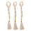 3Pcs Durable Beige Doll Wigs for Handmade Doll DIY Projects 1
