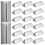 24Pcs Plastic Screen Divider Clamps for Desktop Home in Silver Color 7