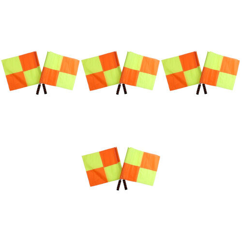 8Pcs Durable Referee Flags Handheld Signal Flags for Soccer and Rugby 1