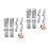 12Pcs Stainless Steel Cake Ring Clips Silver Sturdy Baking Mousse Tool 1