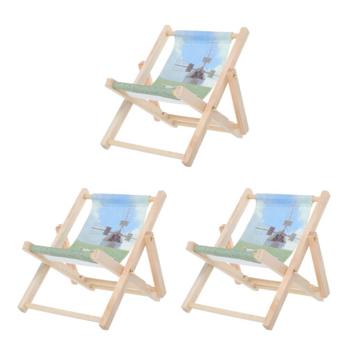 3St Mini Strandstoel, Ergonomische Telefoonhouder Desktop