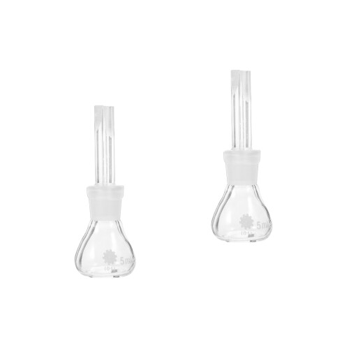 2Pcs Glass Density Bottles with Stoppers Glassware 2