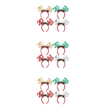 12Pcs Assorted Color Glitter New Year Headbands Comfortable Party Wear