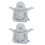 2Pcs Durable Sandstone Buddha Figurine for Aquarium and Tabletop Decor 1