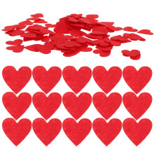 200pcs Durable Felt Heart Appliques For Sewing And Craft Decor