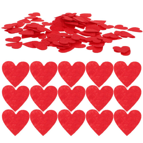 200pcs Durable Felt Heart Appliques For Sewing And Craft Decor
