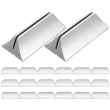 24Pcs Plastic Screen Divider Clamps for Desktop Home in Silver Color