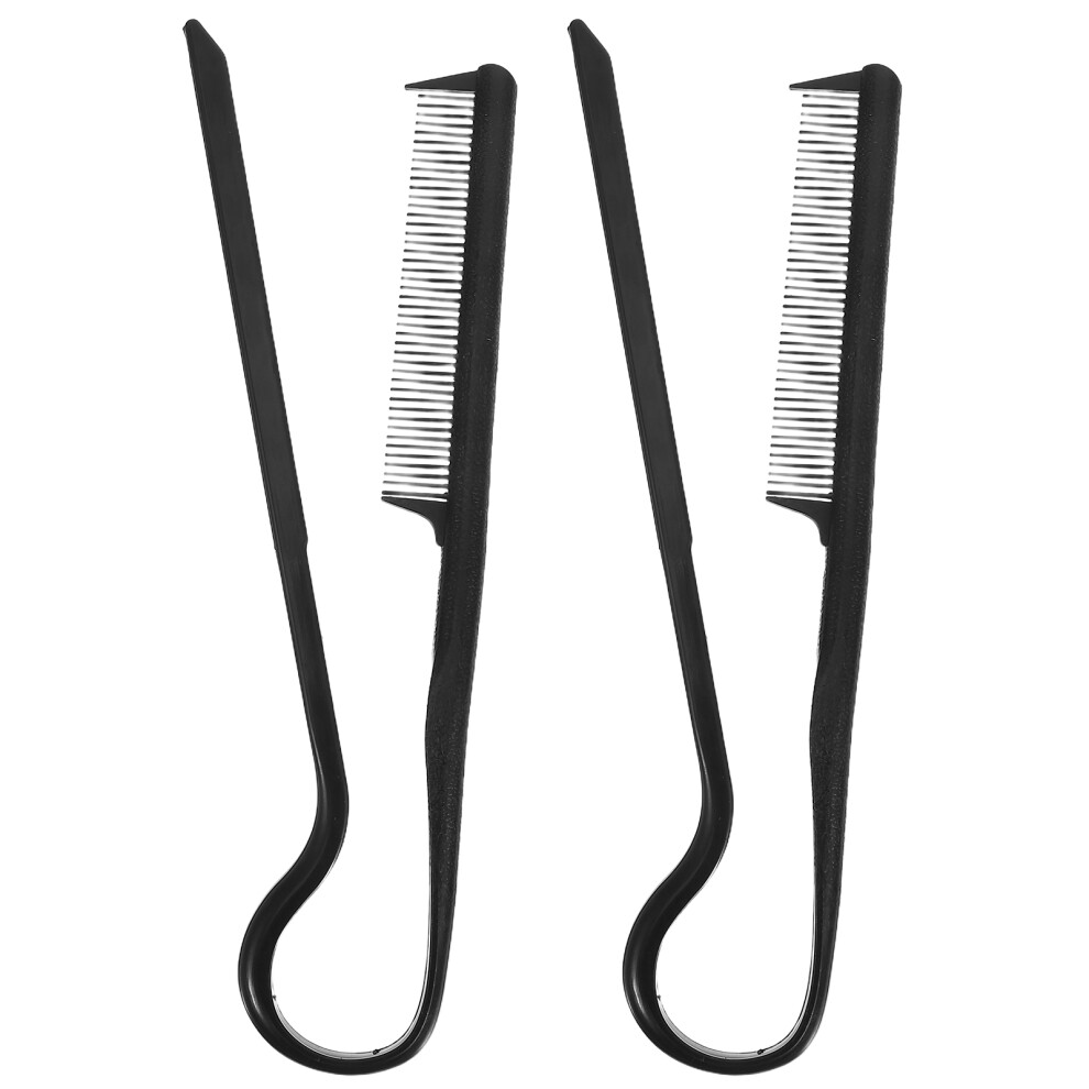 Villcase Unisex 2 Pcs Hair Straightner Comb Hairdressing Combs Set Straightener Brush
