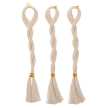 3Pcs Soft Beige Doll Hair Extensions for DIY Doll Making Arts