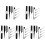 5Sets Rat Tail Comb Double Sided Hair Styling Detangling Black Set 1