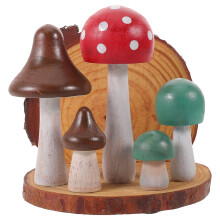 Rustic Wooden Mushroom Napkin Holder Cute Fairy Tale Table Decor