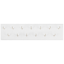 White Wooden Wall Hanging Key Holder Coat and Belt Rack
