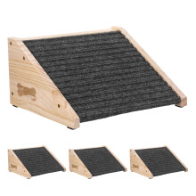 4Stk Schwarze Holz-Haustiertreppe, Seniorengerecht Mit
