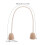 6Pcs Lightweight Khaki Croquet Wickets Wood Base 2