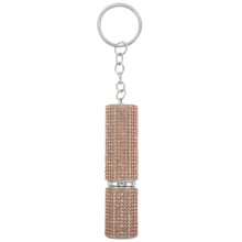 Portable Golden Perfume Atomizer Keychain Refillable Metal Bottle