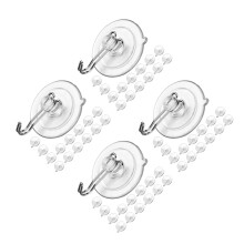 80Pcs Clear Suction Cup Holders Hooks for Glass Shower Kitchen
