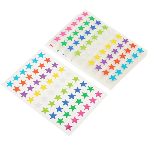 50 Sheets Removable Stickers Labels Colorful Star