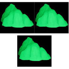3Pcs Lightweight Fluorescent Rockery Statue Household Fish Tank Decor