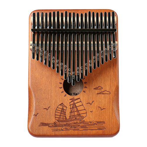 Practical 21 Key Kalimbas Thumb Piano Premium Wood Texture-2