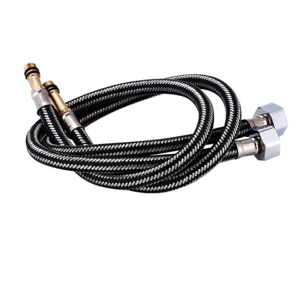 2Pcs Stainless Steel Braided Faucet Hose Replacement-100Cm 7696002941125