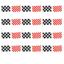40Pcs Polyester Checkered Race Car Flags Assorted Colors Handheld Use