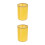 2Pcs Stylish Yellow Bedside Lamp with Cylindrical Fabric Shade 1