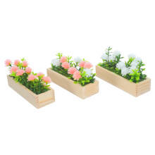 3Pcs Mini Plant Pots Dollhouse Flower Bed Fairy Garden Accessories