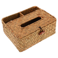 Grasweefsel Tissue Box Houder Met Lichtbruin