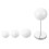 4Pcs Stable White Foam Doll Head Display Stand for Bjd Wig Styling 1