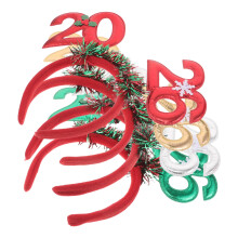 4Pcs Colorful Glitter Headbands for New Year Party Comfortable Plastic