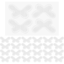 40Paare Silikon Ohraufkleber Weiß, Vertikale Ohrform-Support Patches