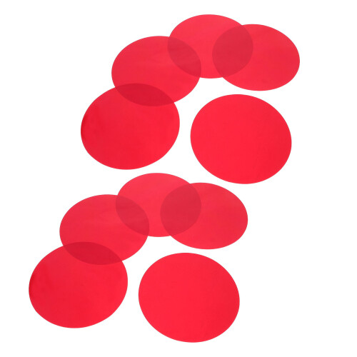 10Pcs Red Light Dimmer Stickers Pet Film for