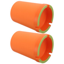 2Pcs Orange Plastic Car Ashtrays Glow Dark