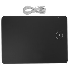 Gaming Muismat Met Draadloos Opladen Zwart Anti-Slip Rubber